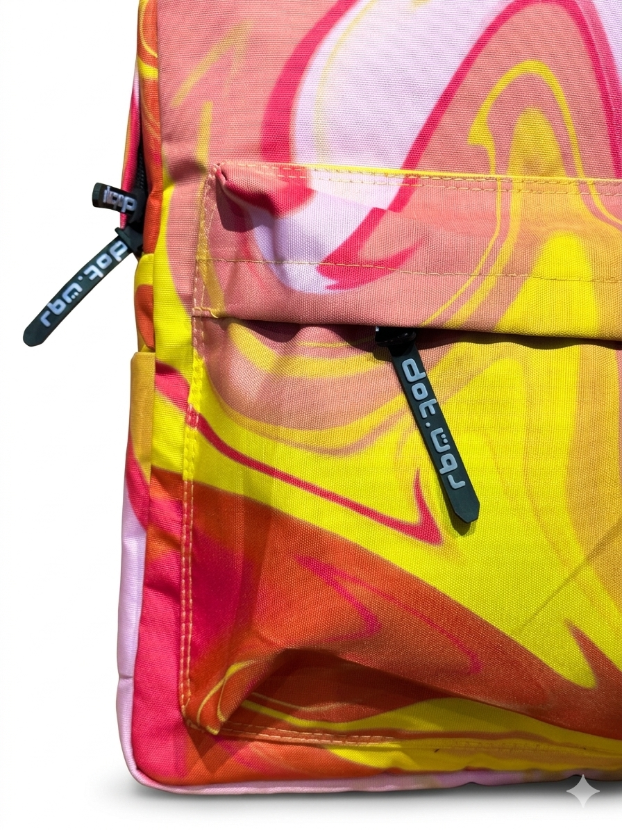 Pink Orange Marble Backpack - dotgallery