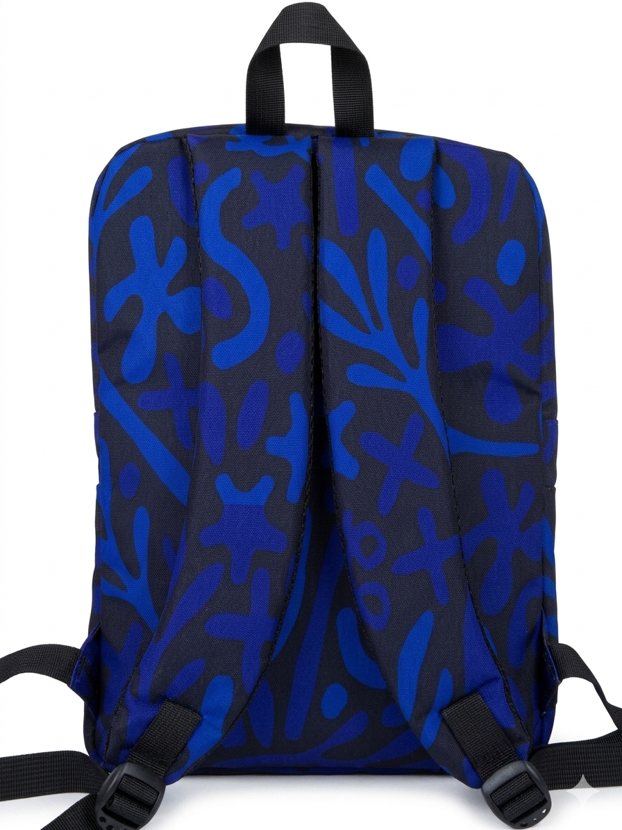 Blue And Black Seamles Backpack - dotgallery