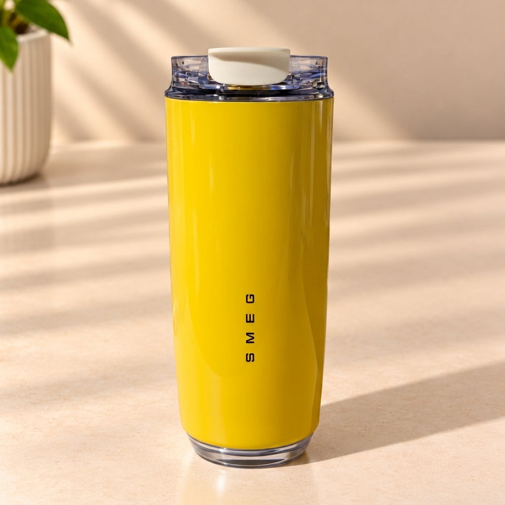 smeg mug yellow