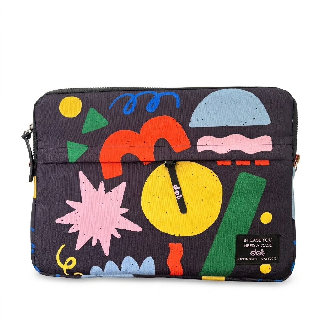 Shape symphony in black 13 inch Laptop Sleeve - dotgallery