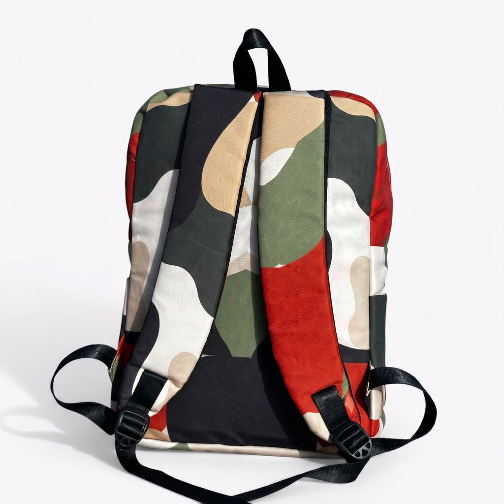 abstract layers dark backpack