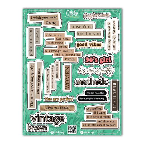 90's girl sticker