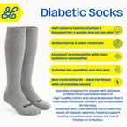 Diabetic Light Gray Mid Calf Socks - dotgallery