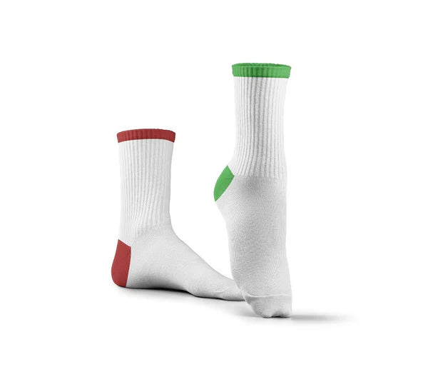 Battery White Mid Calf Socks - dotgallery
