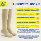 Diabetic peige Mid Calf Socks - dotgallery