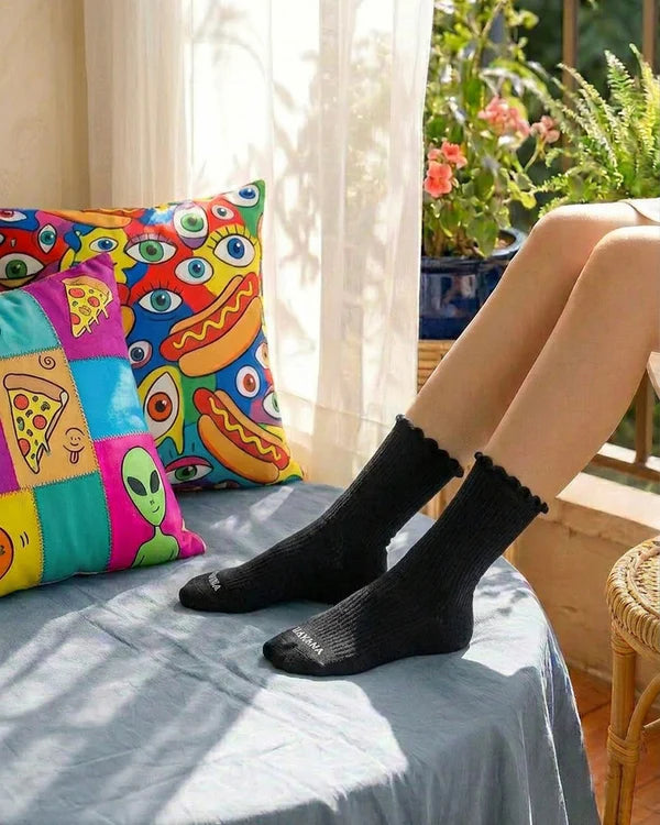 Black Ripple Socks - dotgallery