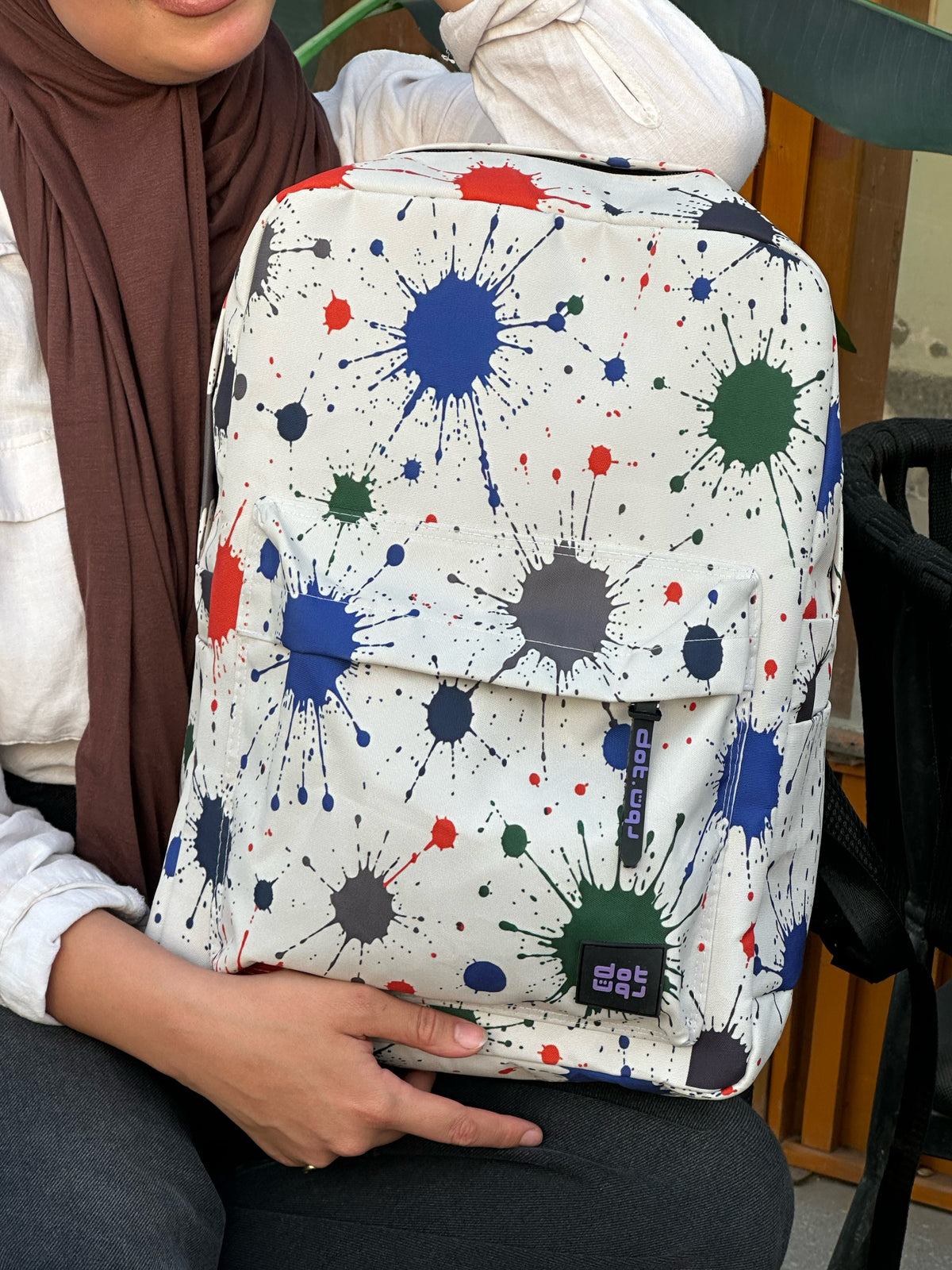 paint splatter backpack