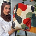 abstract layers dark backpack