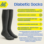 Diabetic Dark Gray Mid Calf Socks - dotgallery