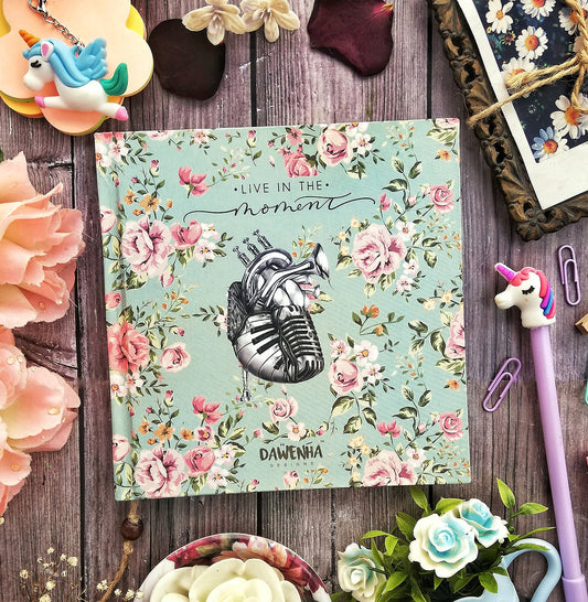 Live in The Moment vintage Notebook