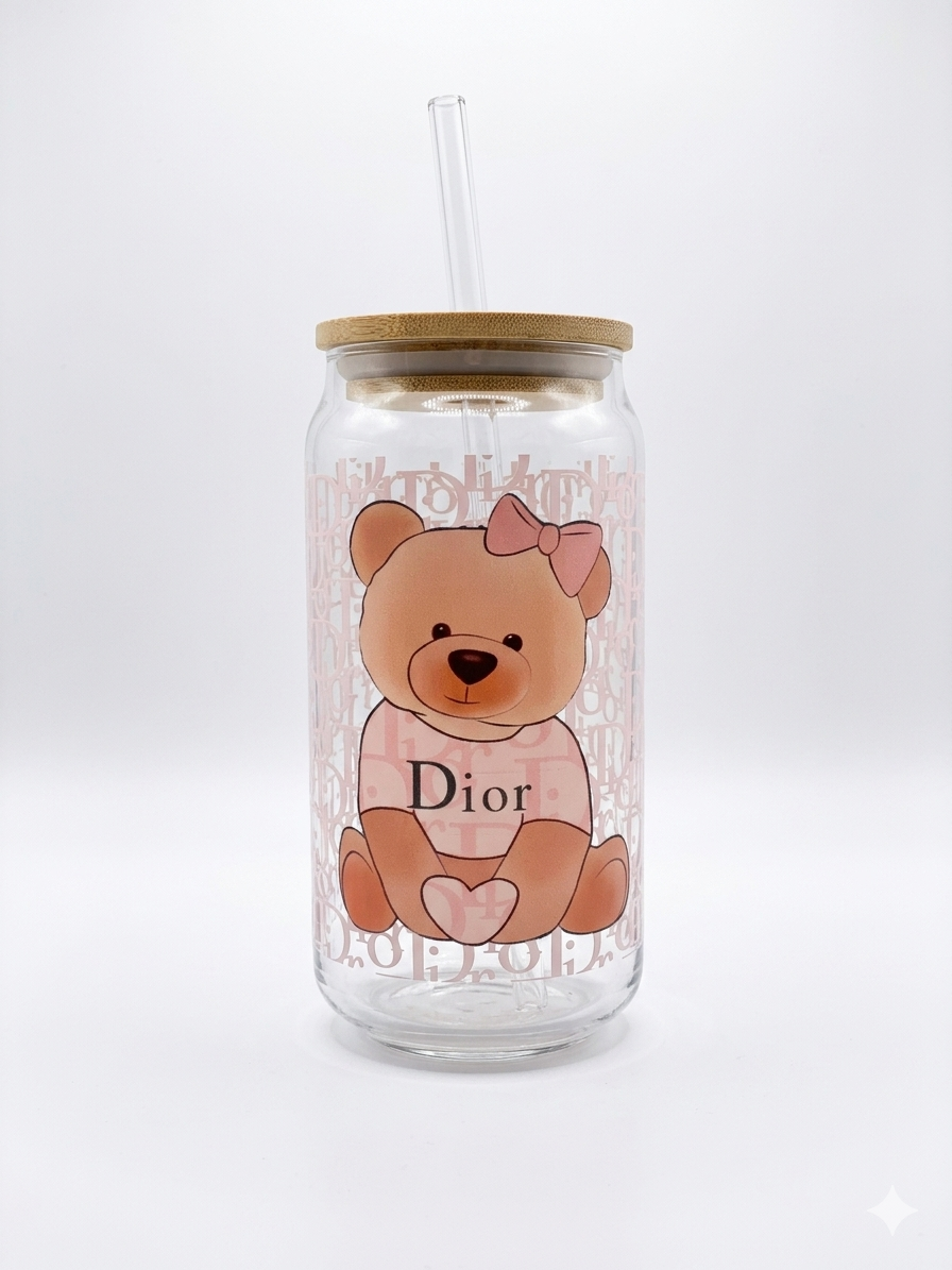 Bear iced coffee cup