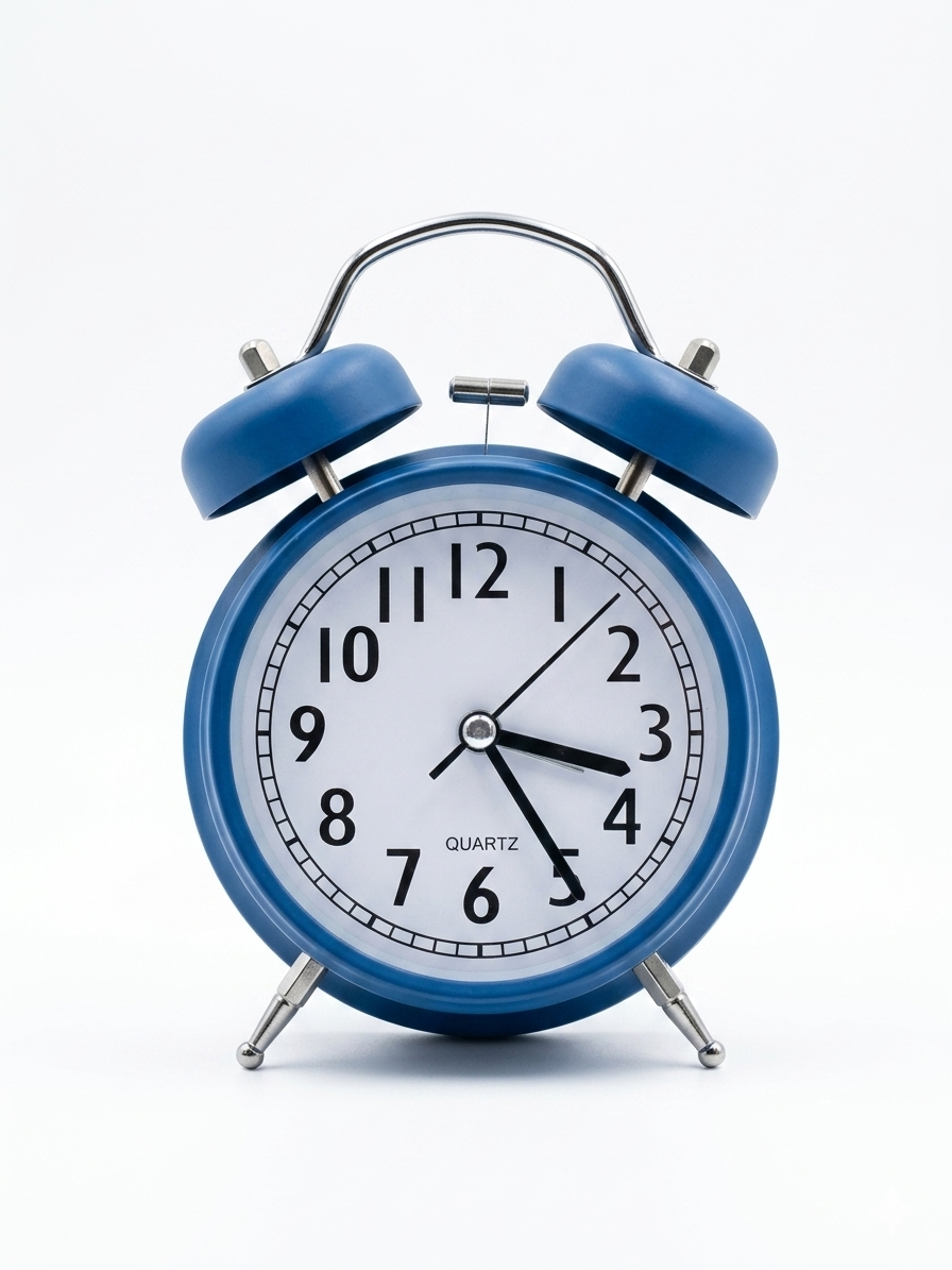 Retro Metal Blue Clock