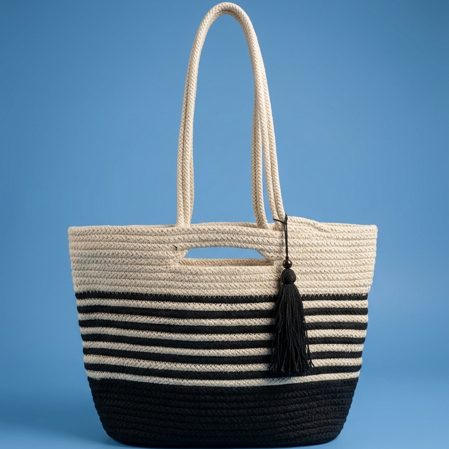 Minimalist Woven Tote Bag - dotgallery