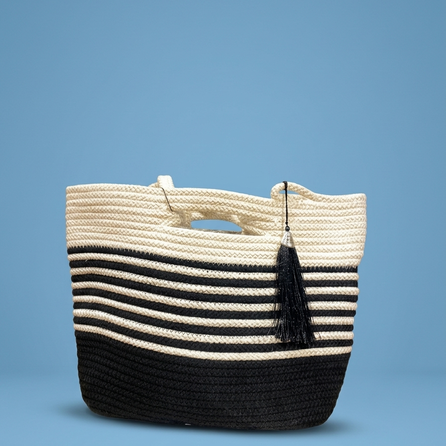 Minimalist Woven Tote Bag - dotgallery