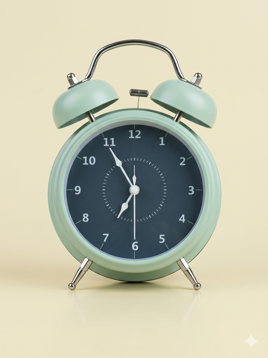 Sage Green Classic Twin Bell Clock - dotgallery