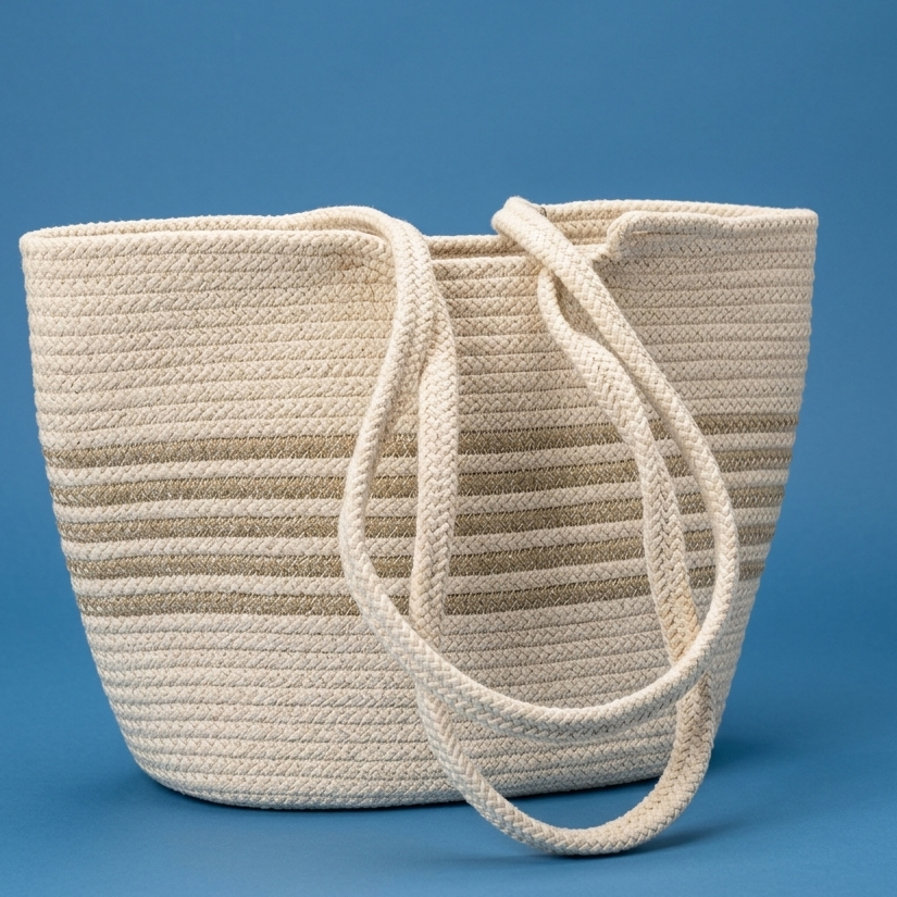 Minimalist Woven Tote Bag - dotgallery