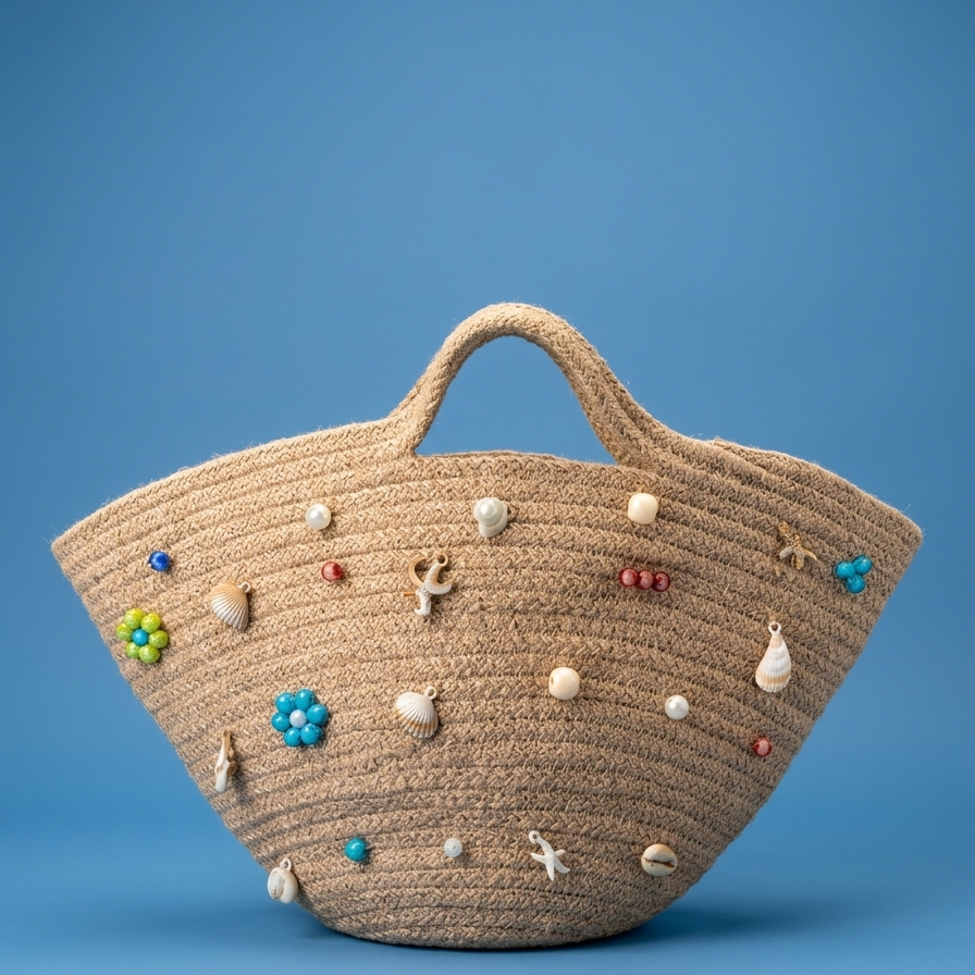 Beach Straw Tote Bag - dotgallery