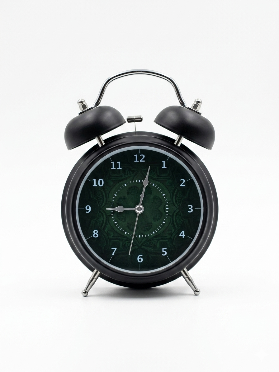 Black Classic Twin Bell Clock - dotgallery