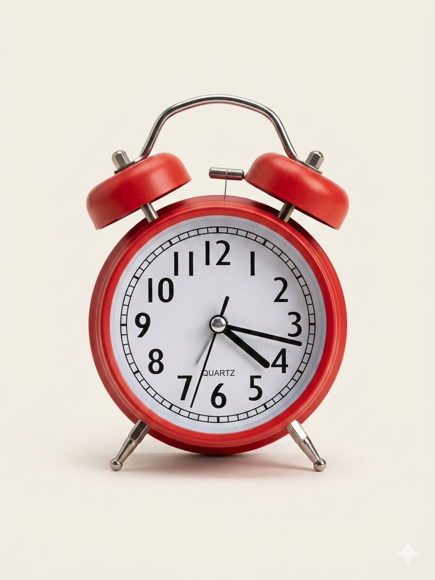Retro Metal Red Clock - dotgallery