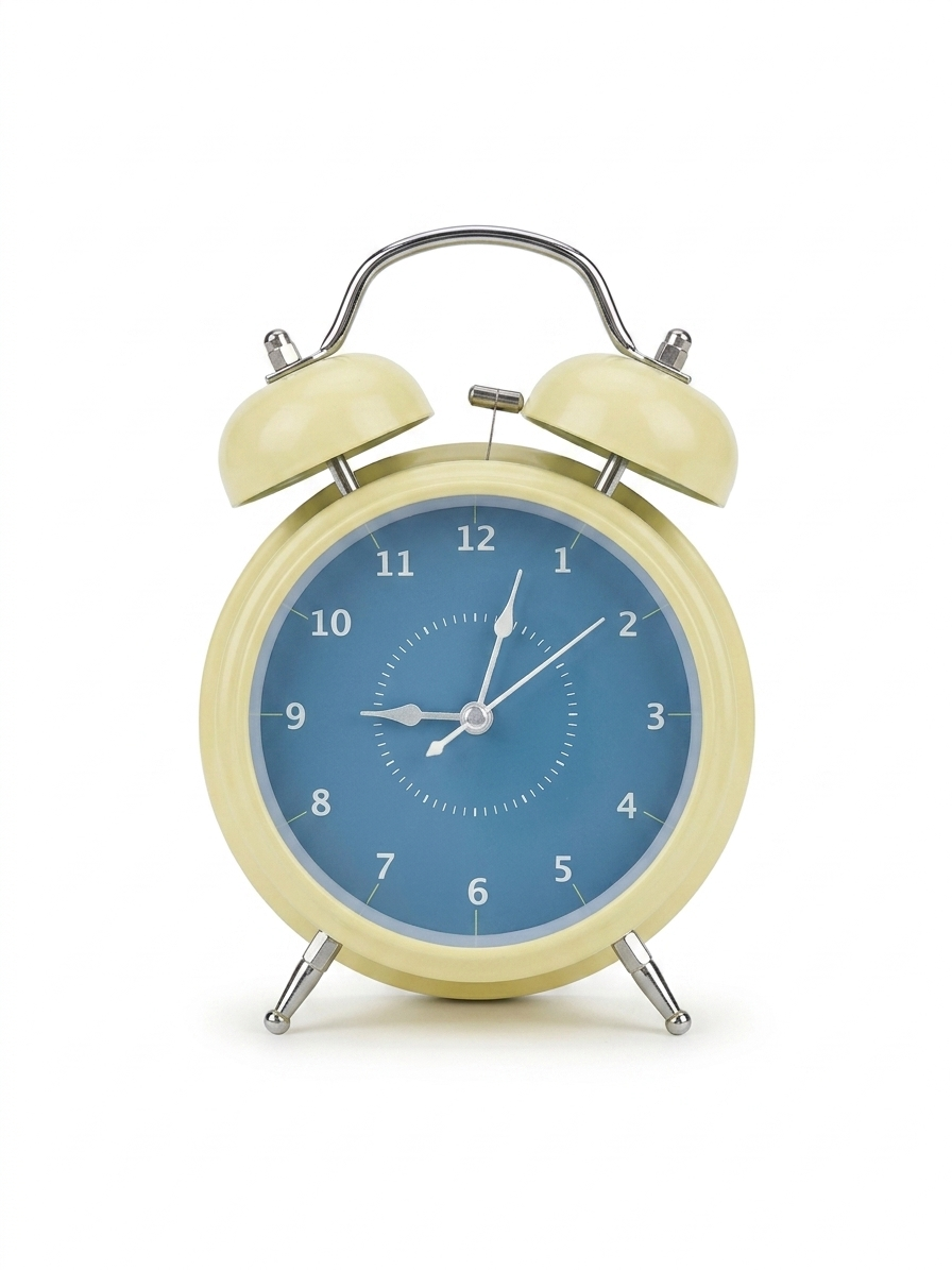 Yellow Classic Twin Bell Clock - dotgallery