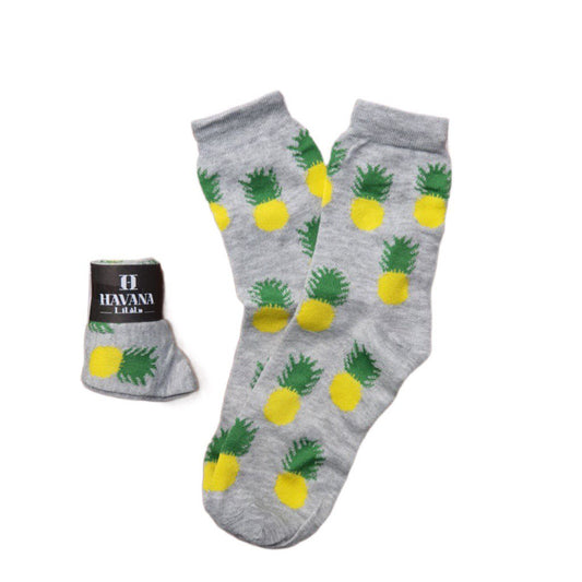 Pineapple gray socks