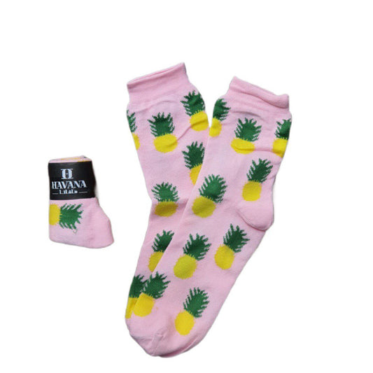 Pineapple pink socks