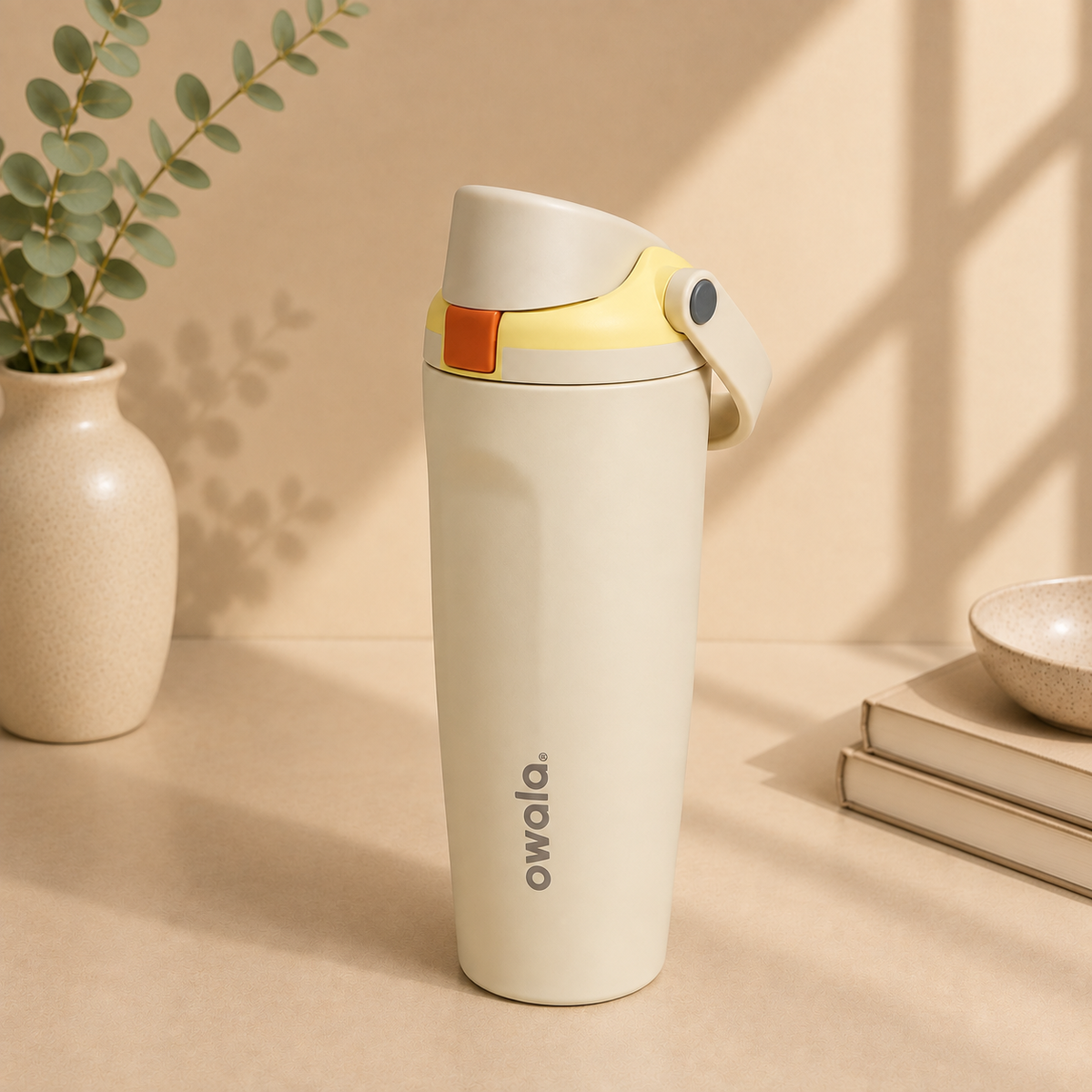 beige owala water bottle