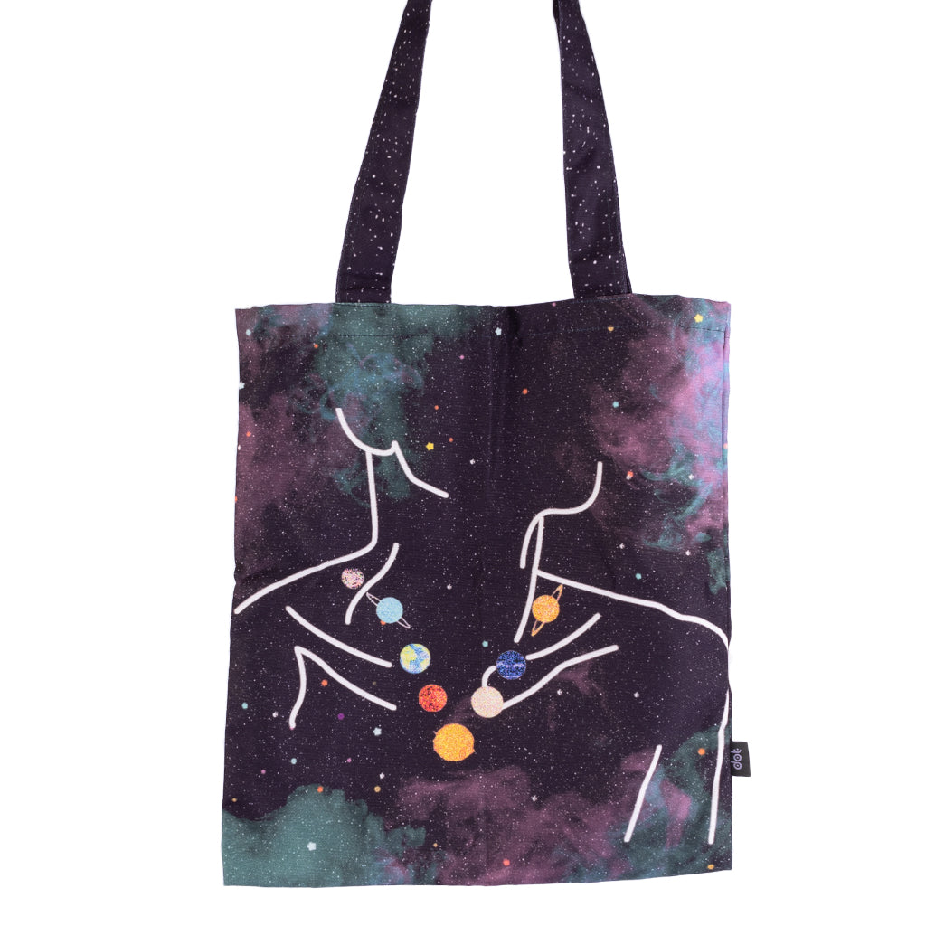 Planets Necklace Tote Bag - dotgallery