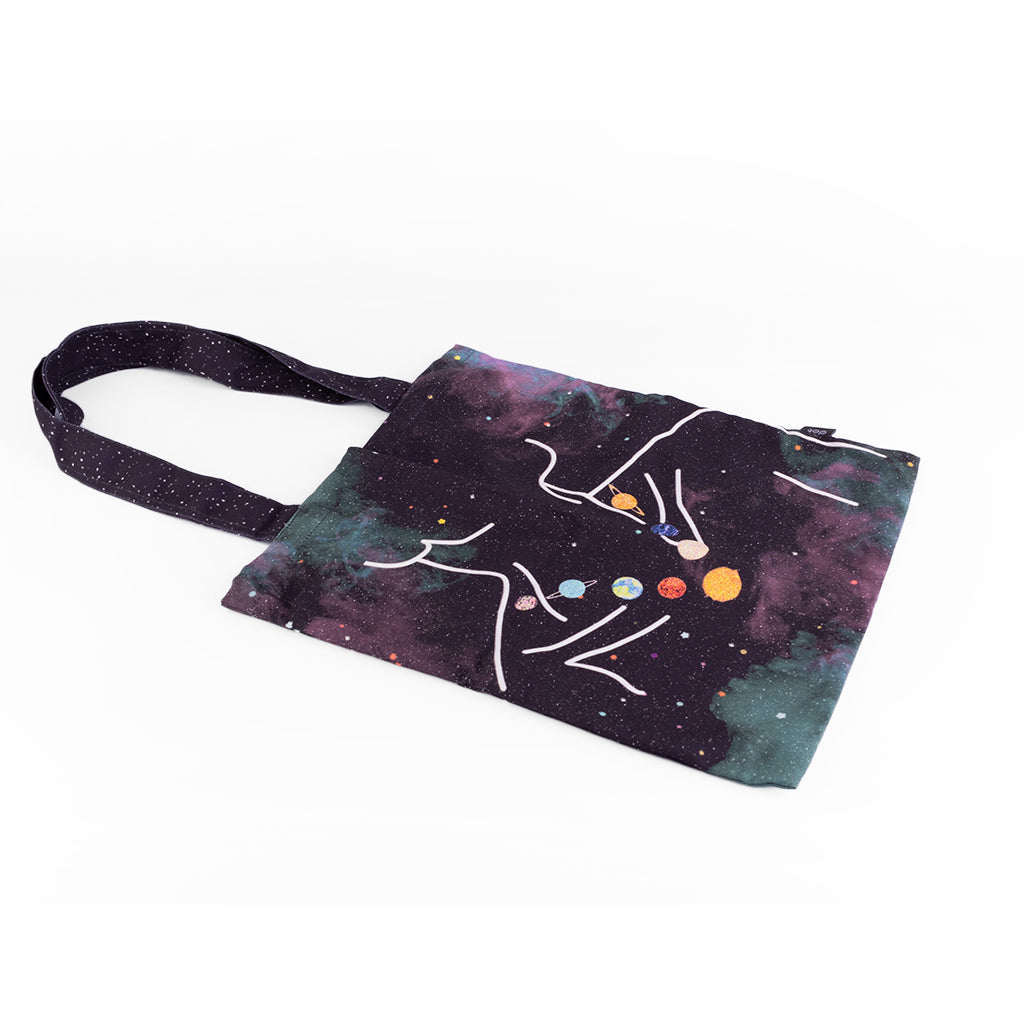 Planets Necklace Tote Bag - dotgallery