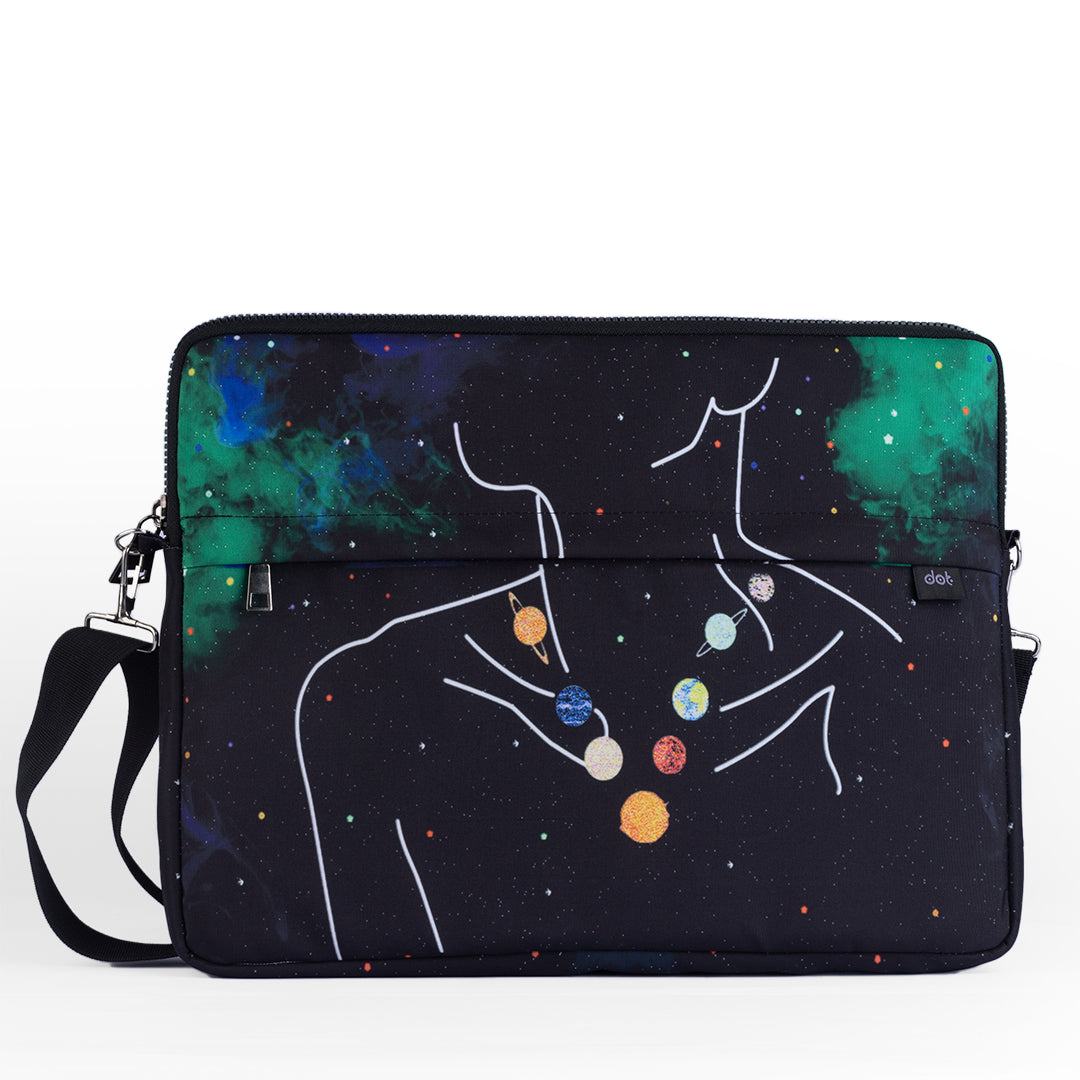 Planets necklace 15.6 inch Laptop Sleeve - dotgallery