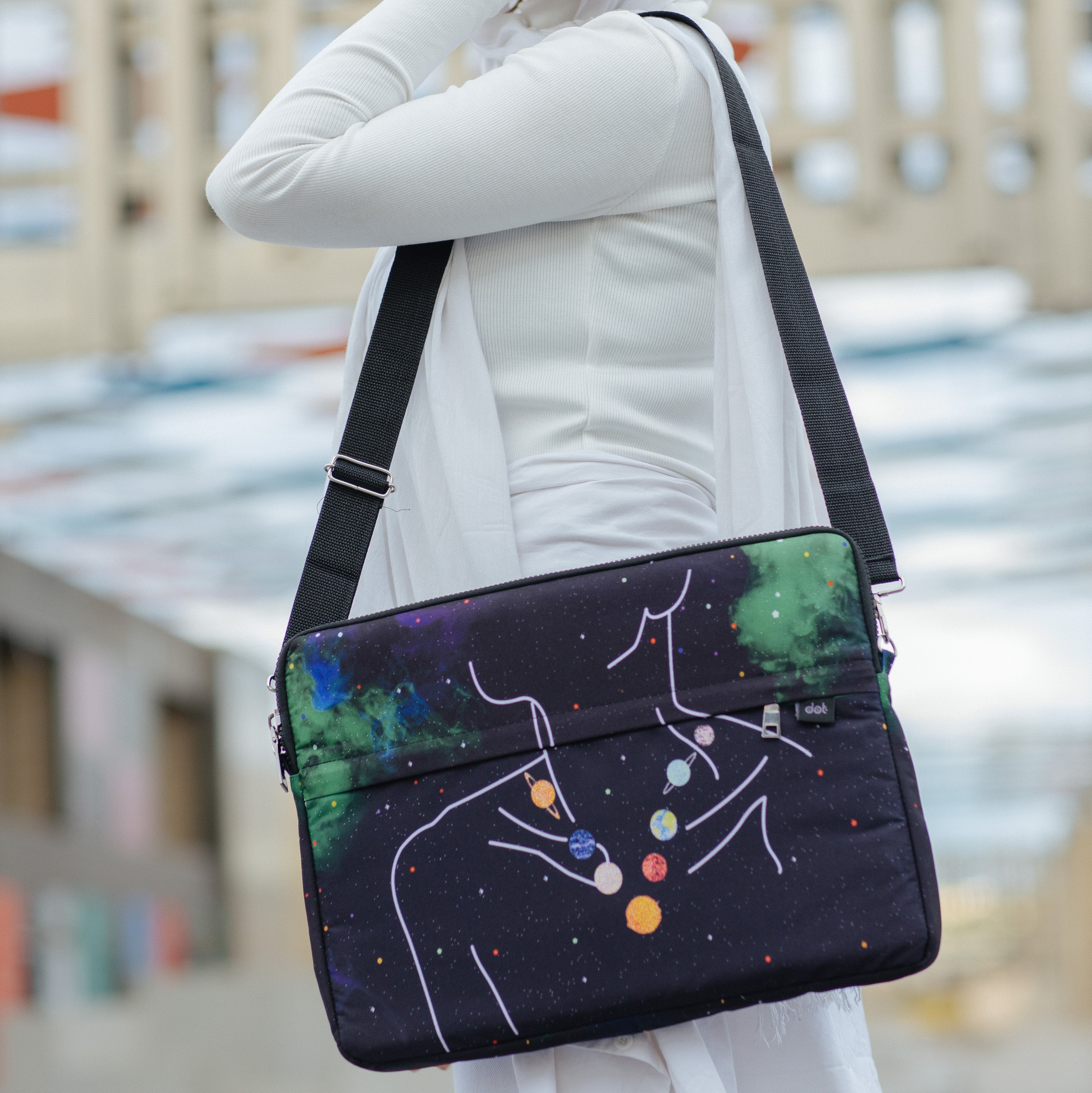 Planets necklace Laptop Sleeve - dotgallery