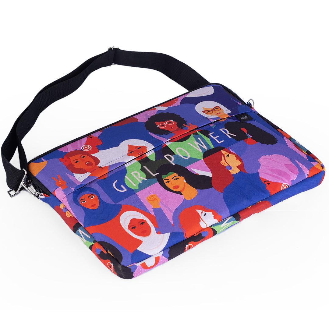 Girl Power 15.6 inch Laptop Sleeve - dotgallery