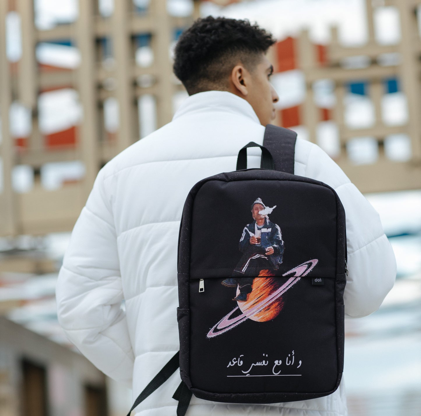 With Myself Sitting Backpack - dotgallery