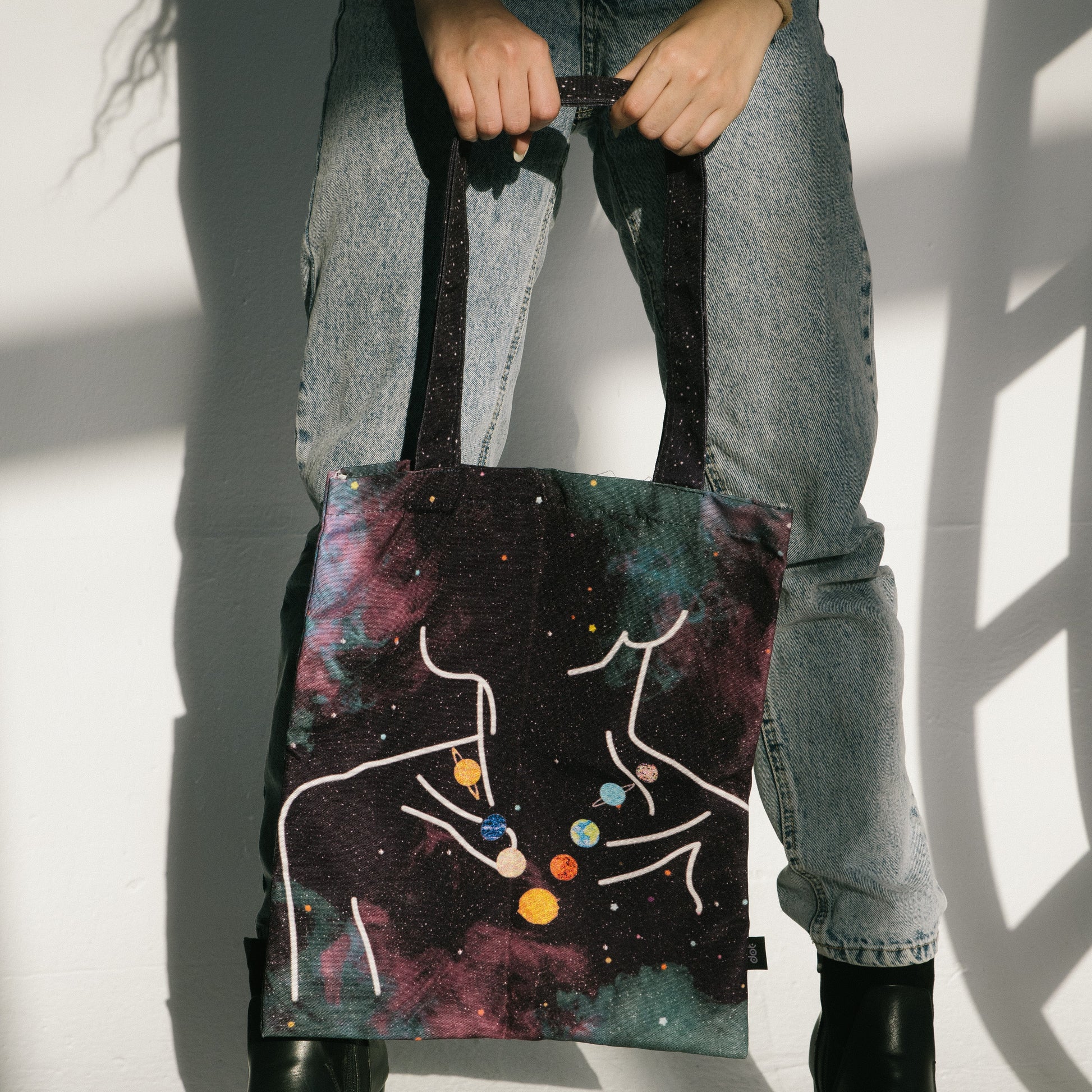 Planets Neckless Tote Bag - dotgallery